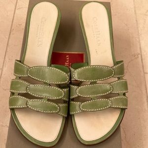 Cole Haan Green Leather “Estrella” Style Sandals - Size 6